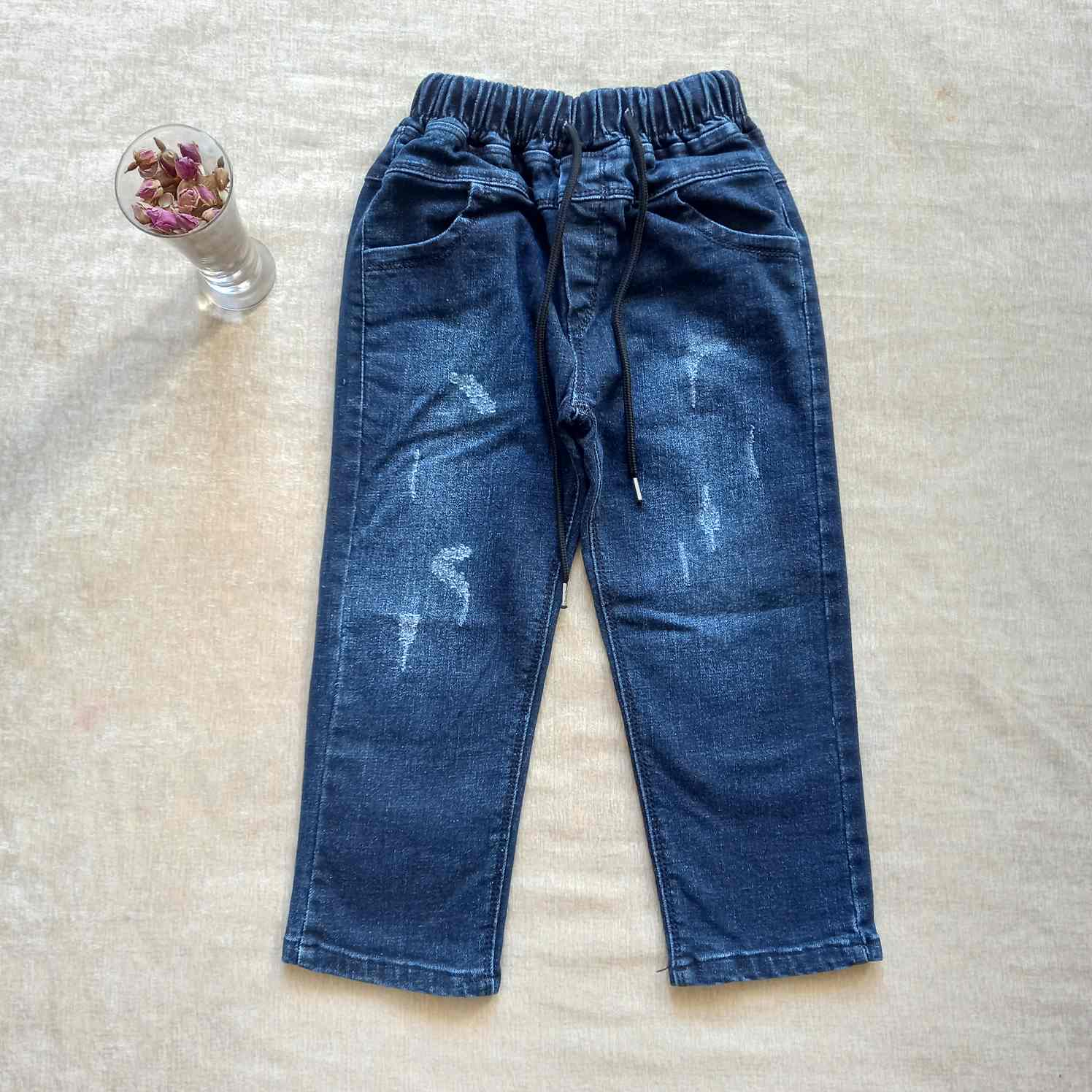 شلوار پسرانه کمرکش جین سایز 60تا85 K2006075