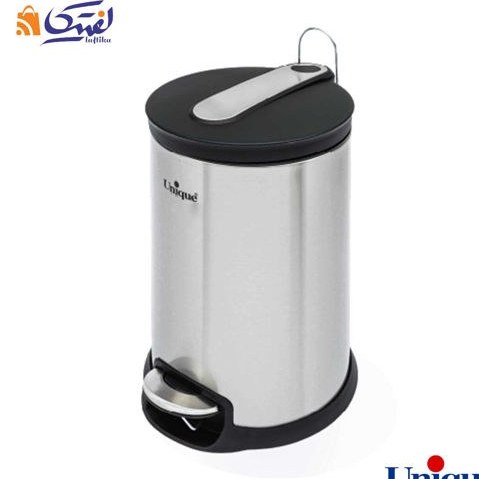 سطل زباله استیل یونیک مدل UN-4420 ظرفیت ۱۲ لیتر با آرام بند