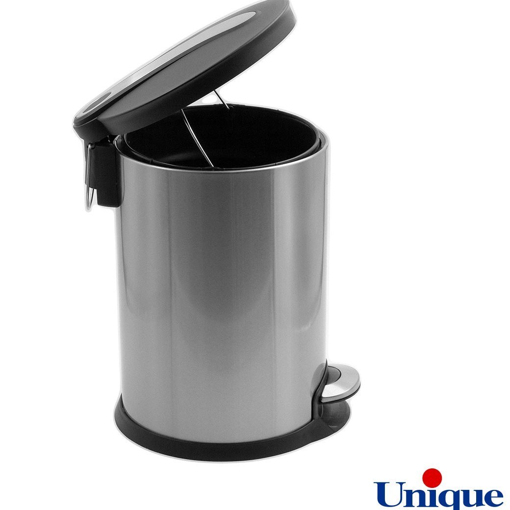 سطل زباله استیل یونیک مدل UN-4430 ظرفیت ۱۶ لیتر آرام بند
