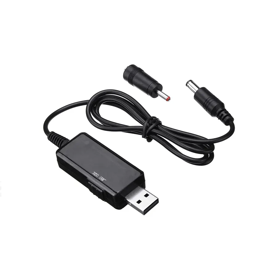 کابل تبدیل USB به DC (افزایش ولتاژ 5V به 9V/12V)