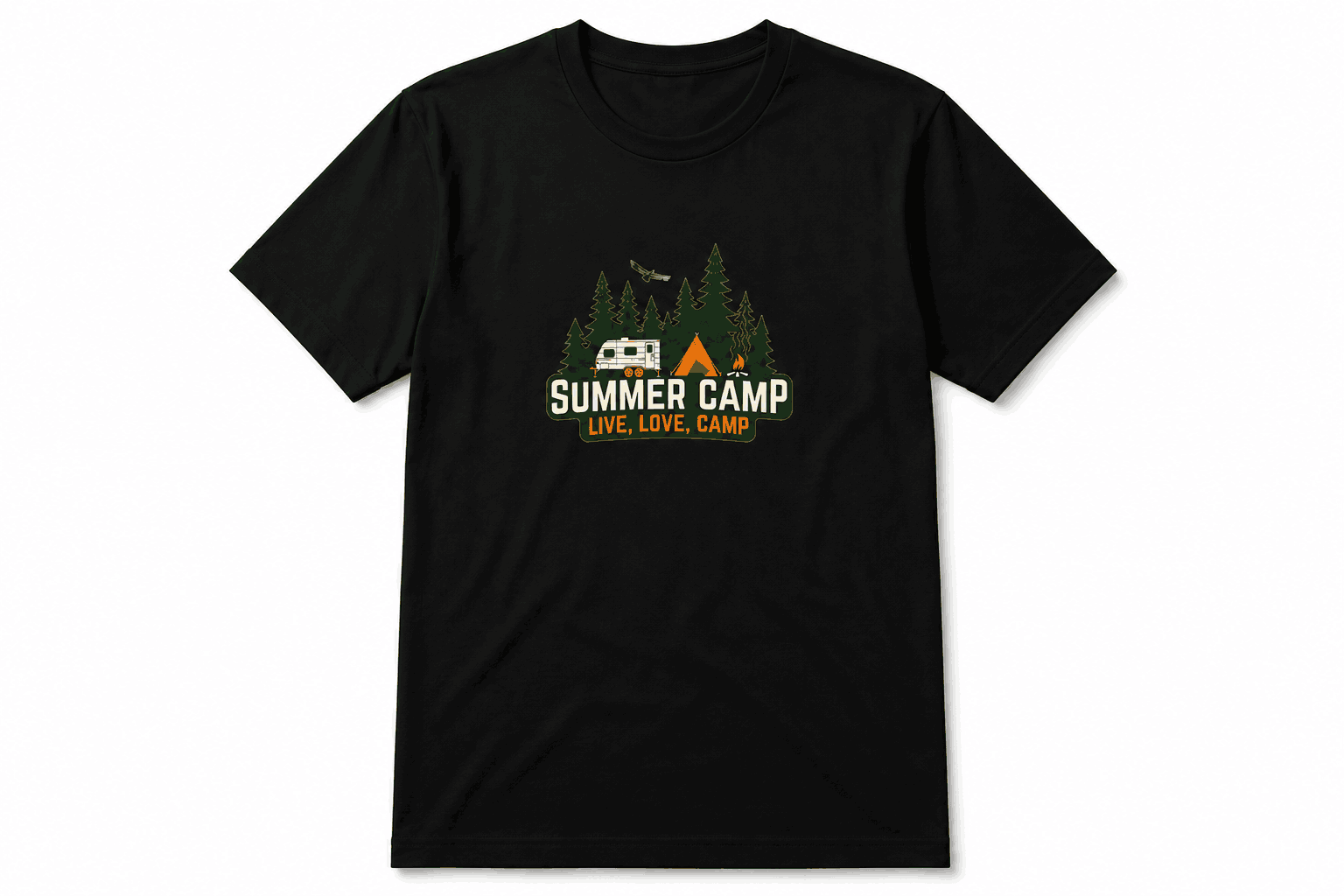 تیشرت طبیعتگردی طرح SUMMER CAMP