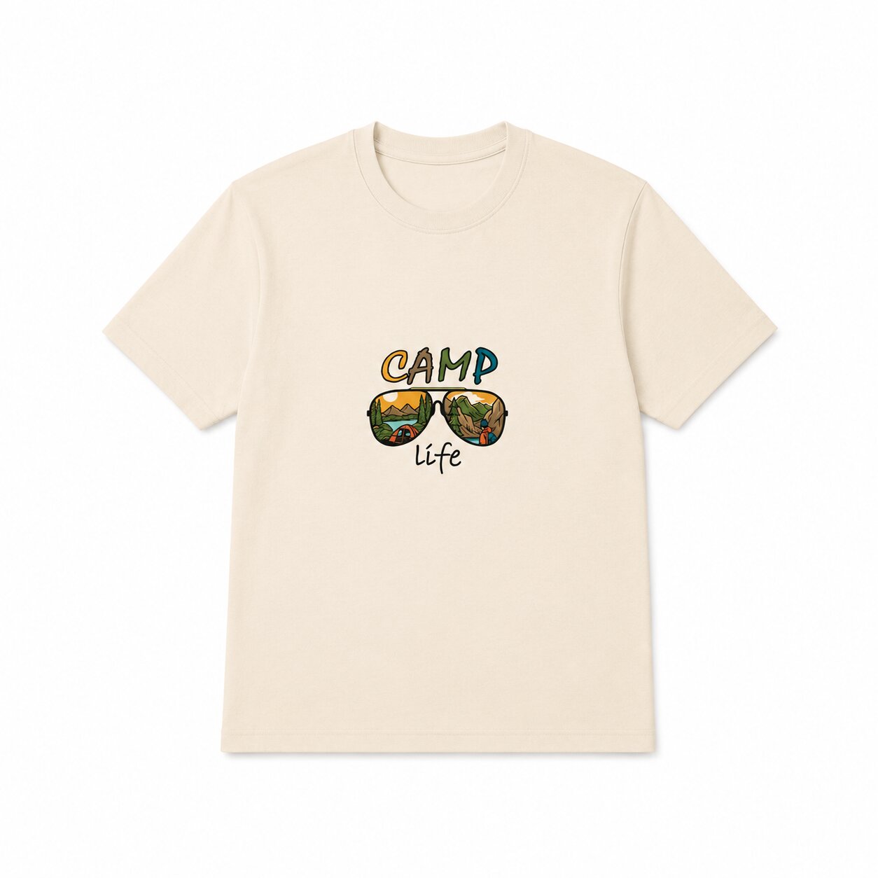 تیشرت طبیعتگردی طرح Camping glasses