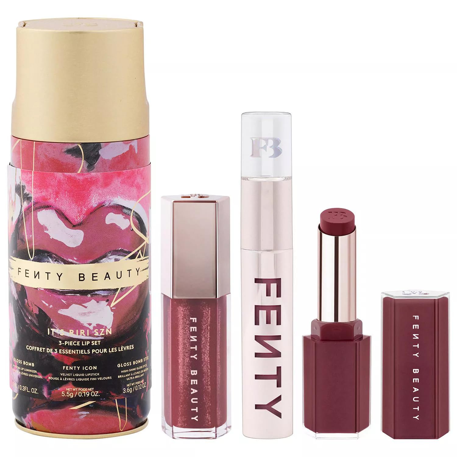 پک رژ لب فنتی بیوتی |  Fenty Beauty Riri 3-Piece Lip Set