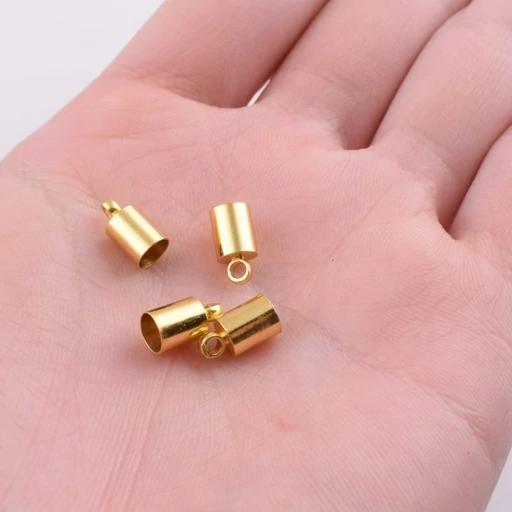 بست سربند استوانه ای طلایی رنگ ثابت 6 میل عمده (بست بند عینک)