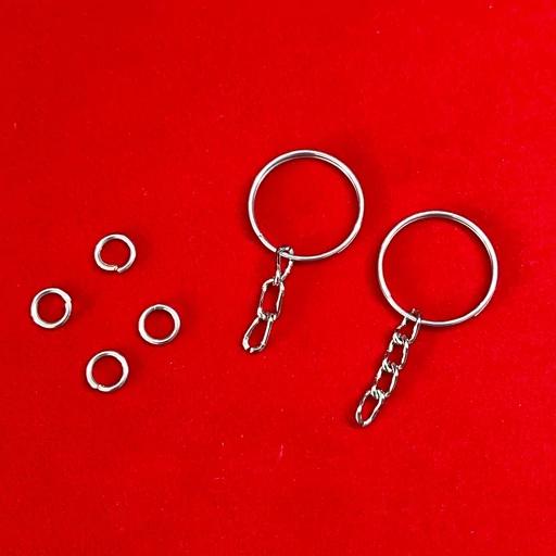 حلقه و زنجیر سرکلیدی بسته 10 عددی به همراه اتصال دایره ( جاسوئیچی اقتصادی)