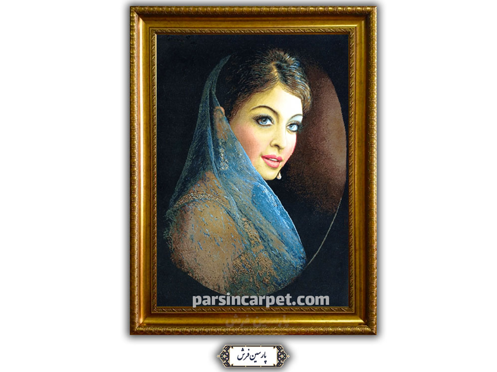 تابلو فرش دستباف تبریز طرح دختر زیبا - کد TC6307