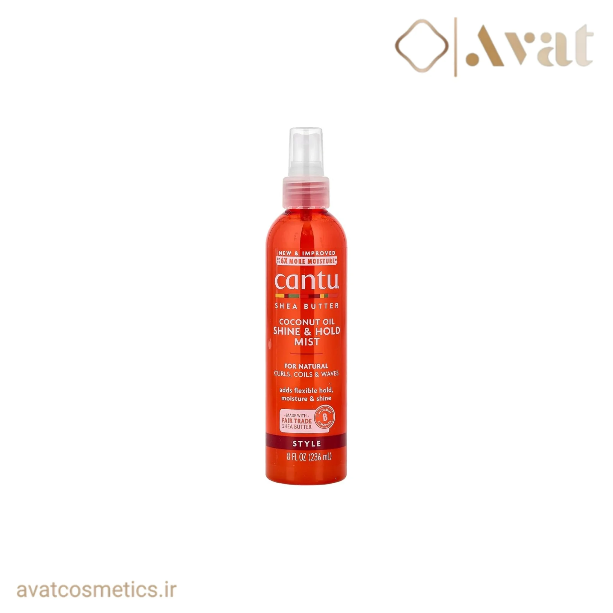 اسپری نگه دارنده و براق کننده کنتو | Cantu Coconut Oil Shine & Hold Mist