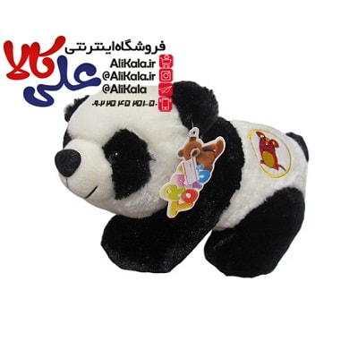 عروسک پاندا پولیشی خزدار سایز کوچک کد 02