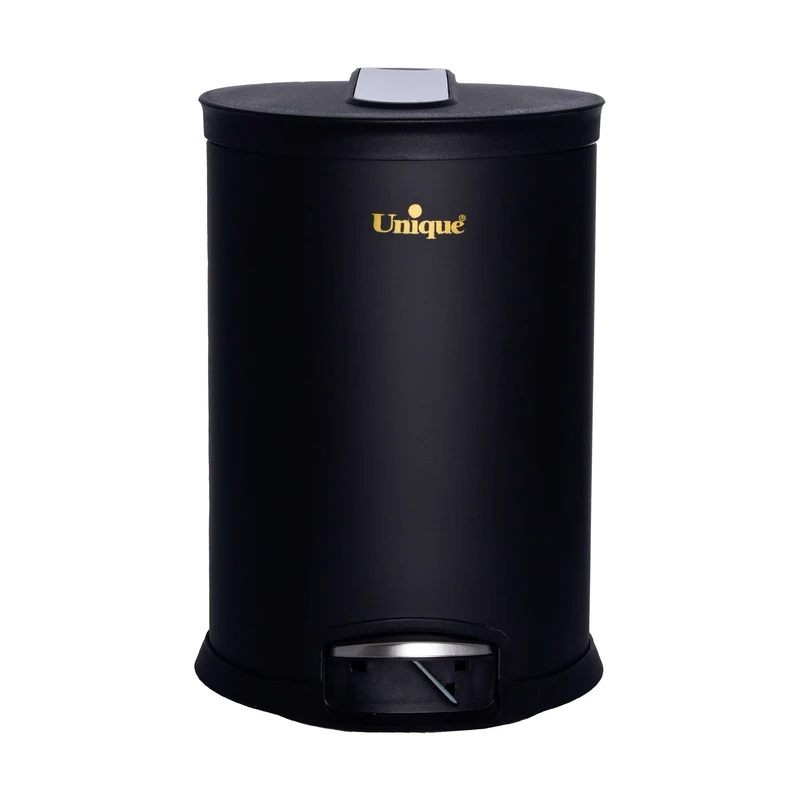 سطل زباله پدالی یونیک مدل UN-4220 ظرفیت ۱۲ لیتر مشکی