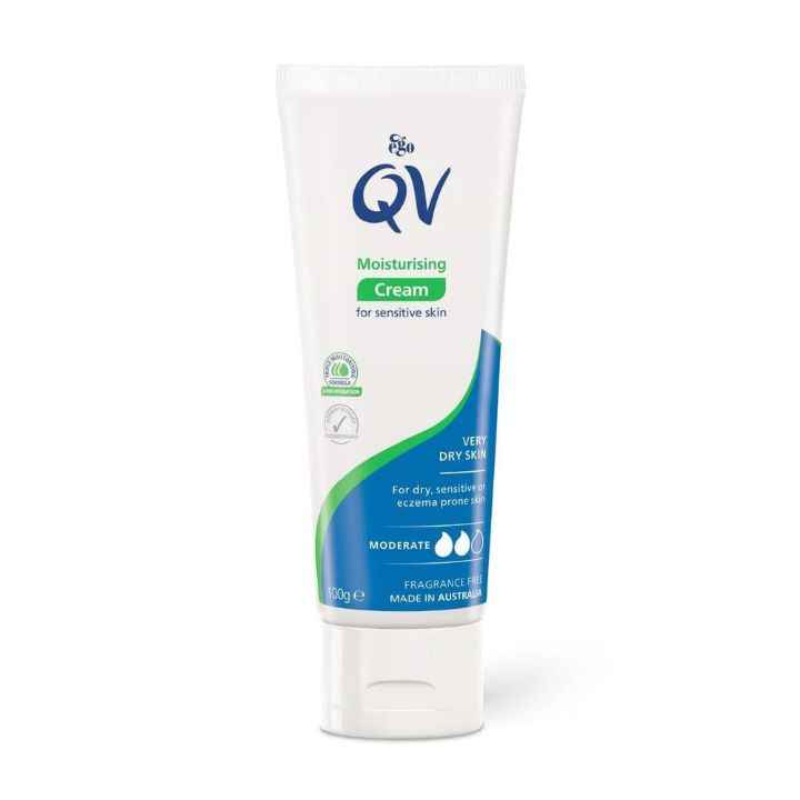 کرم مرطوب‌کننده کیو وی QV اصل | QV Moisturising Cream For Sensitive Skin | آبرسان و ترمیم‌کننده پوست خشک و حساس