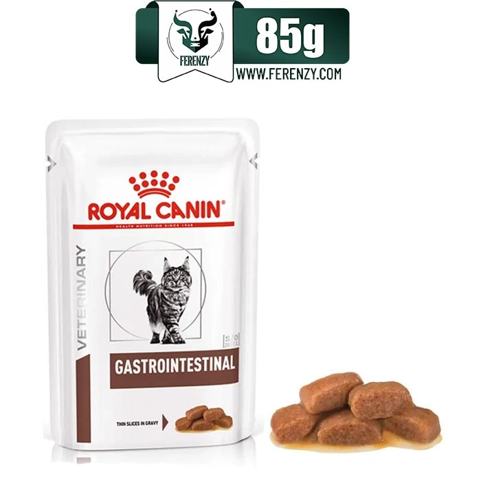 پوچ گربه بالغ رویال کنین مشکلات گوارشی مدل گسترو اینتستینال وزن 85 گرم Royal Canin Gastrointestinal