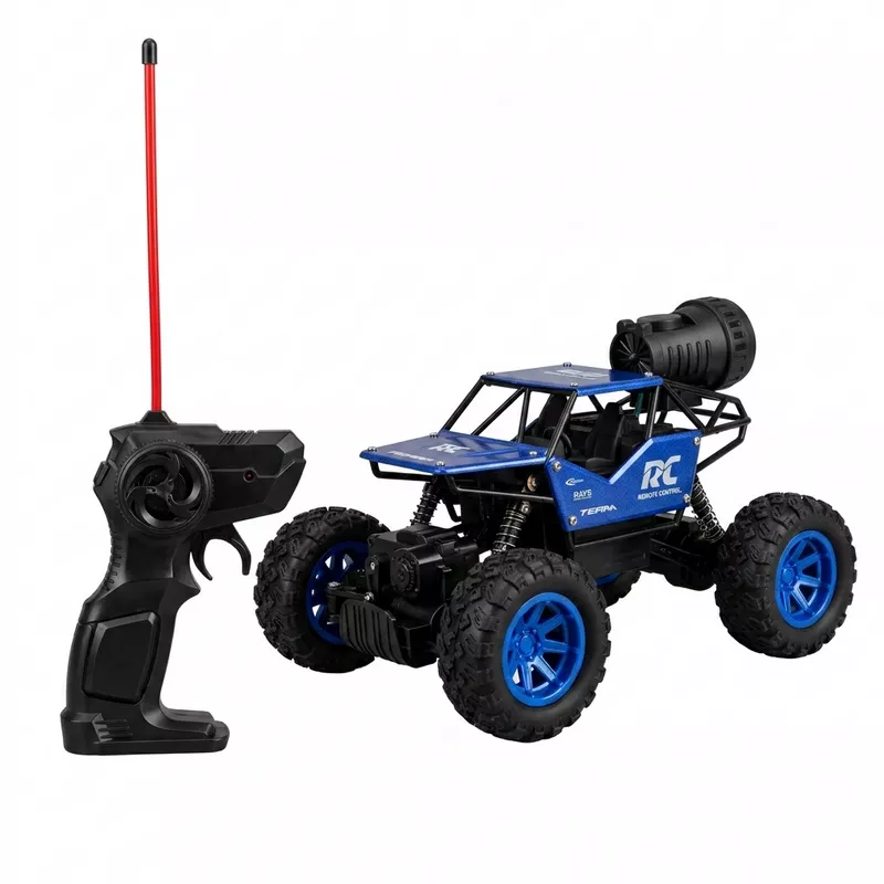 ماشین کنترلی آفرود فلزی شارژی شوانگ فنگ (Shuangfeng) مدل Rock Crawler دودزا و چراغ‌دار مقیاس ۱:۱۴ | مناسب کودکان بالای ۶ سال و نوجوانان