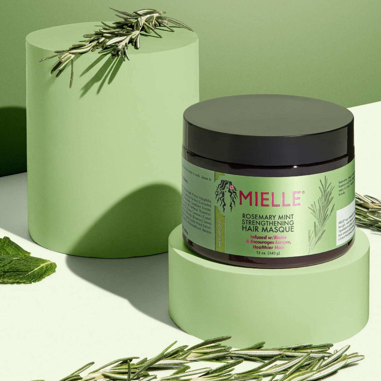 ماسک مو ضد ریزش و تقویت کننده میله Mielle رزماری و نعناع