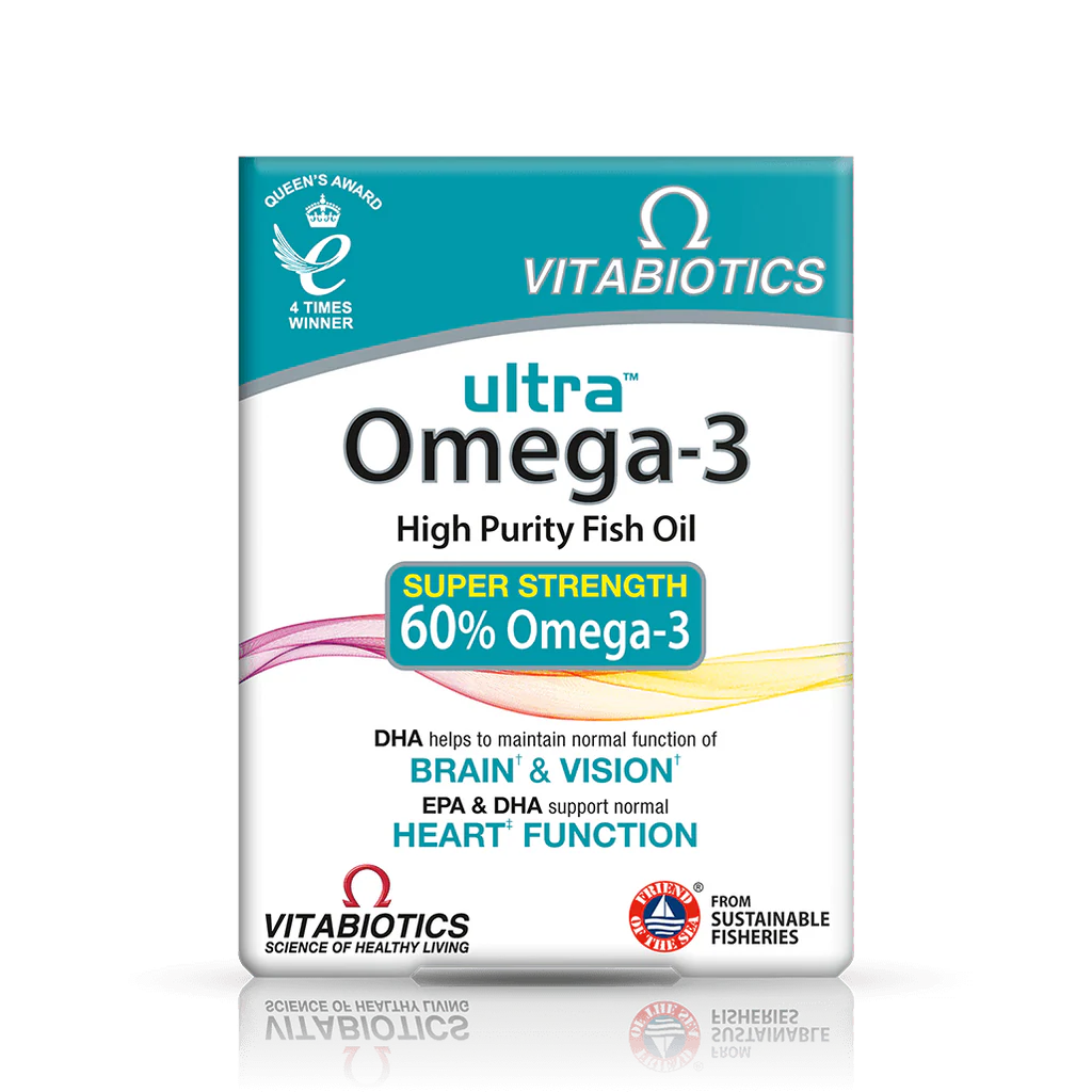 کپسول اولترا امگا 3 همراه با روغن ماهی ویتابیوتیکس | Vitabiotics Ultra Omega-3 High Purity Fish Oil