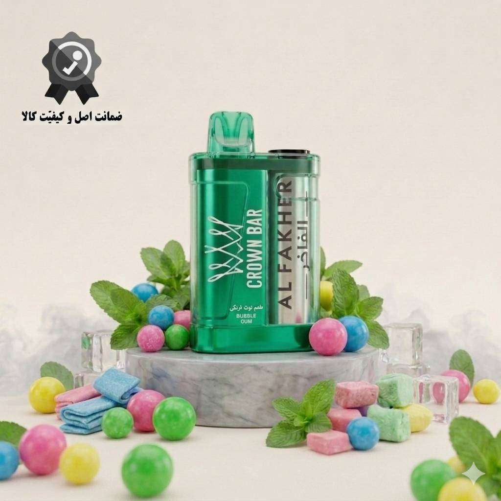 ویپ یکبار مصرف الفاخر (Al Fakher) مدل Crown Bar - نه هزار پاف