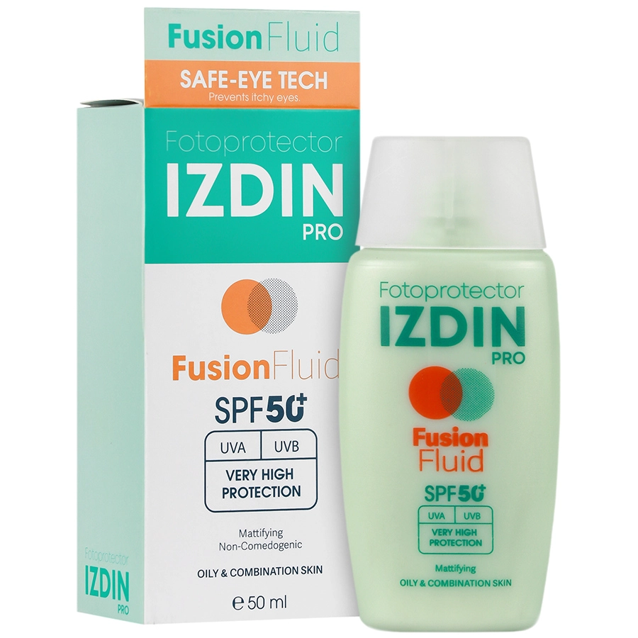 کرم ضدآفتاب فیوژن فلوئید SPF50 ایزدین پرو حجم 50 میلی لیتر