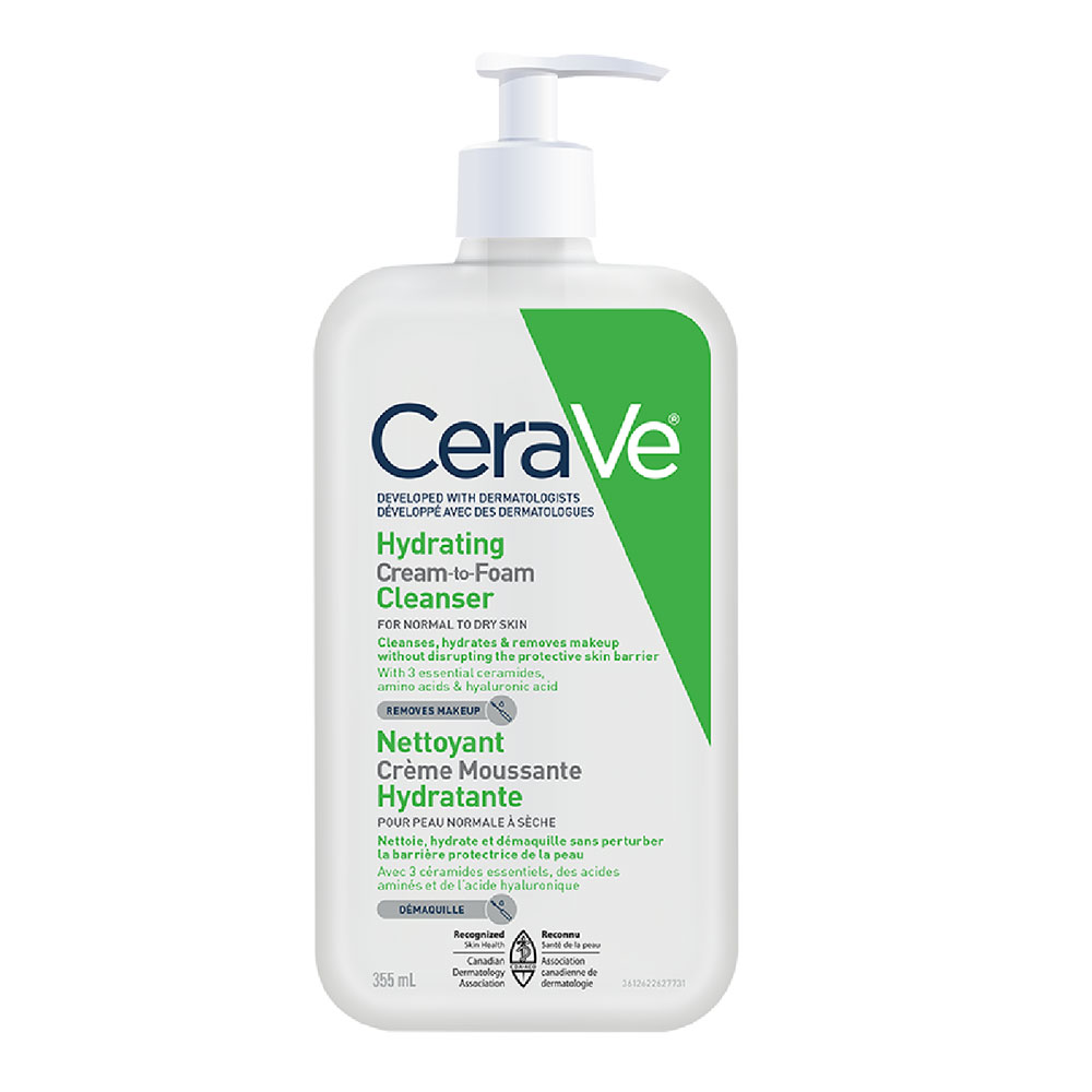 کرم فوم شوینده پوست نرمال تا خشک 236 میل CeraVe Hydrating Cream-to-Foam Cleanser
