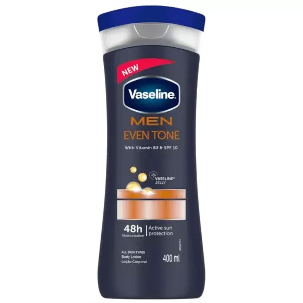 لوسیون بدن مردانه وازلین Vaseline مدل Men Even Tone حجم 400 میل