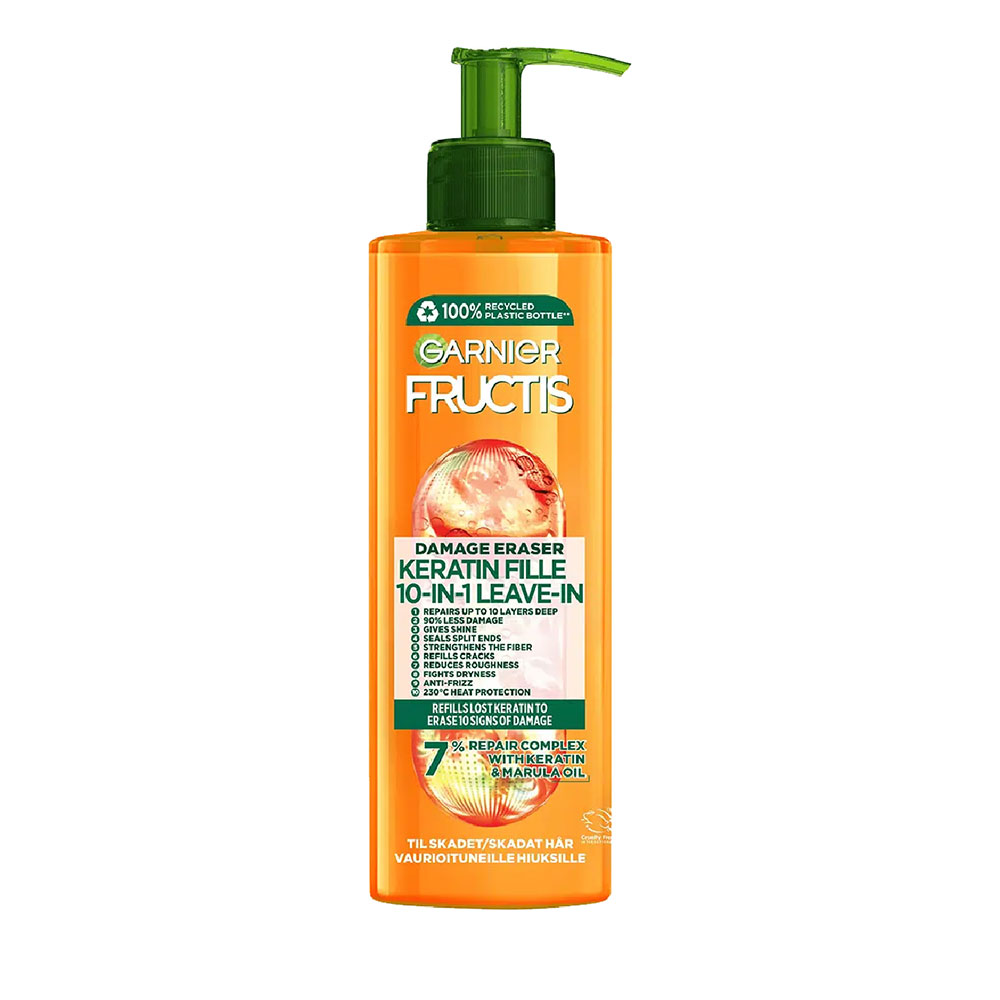 کرم مو ۱۰ کاره گارنیر نارنجی Garnier Fructis Goodbye Damage Keratin 10‑in‑1 Leave‑In