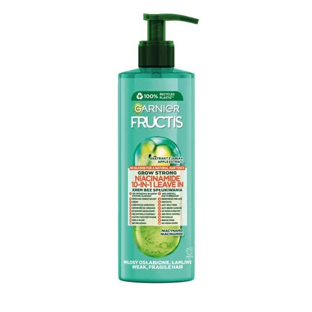 کرم مو ۱۰ کاره گارنیر گودبای دمیج نیاسینامید سبز Garnier Fructis Goodbye Damage Niacinamide 10‑in‑1 Leave‑In