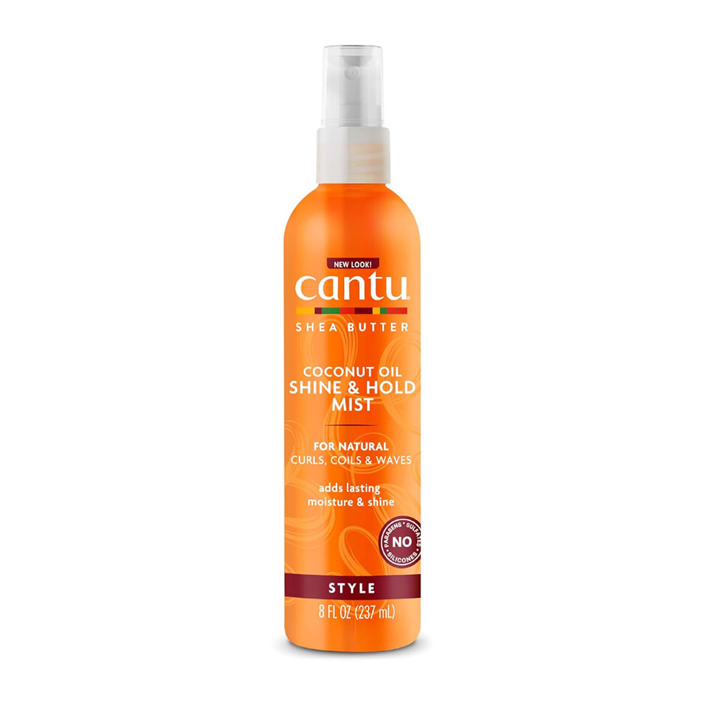 اسپری فیکس کننده و نگهدارنده موی فر کنتو Cantu Coconut Oil Shine Hold Mist with Shea Butter 237ml