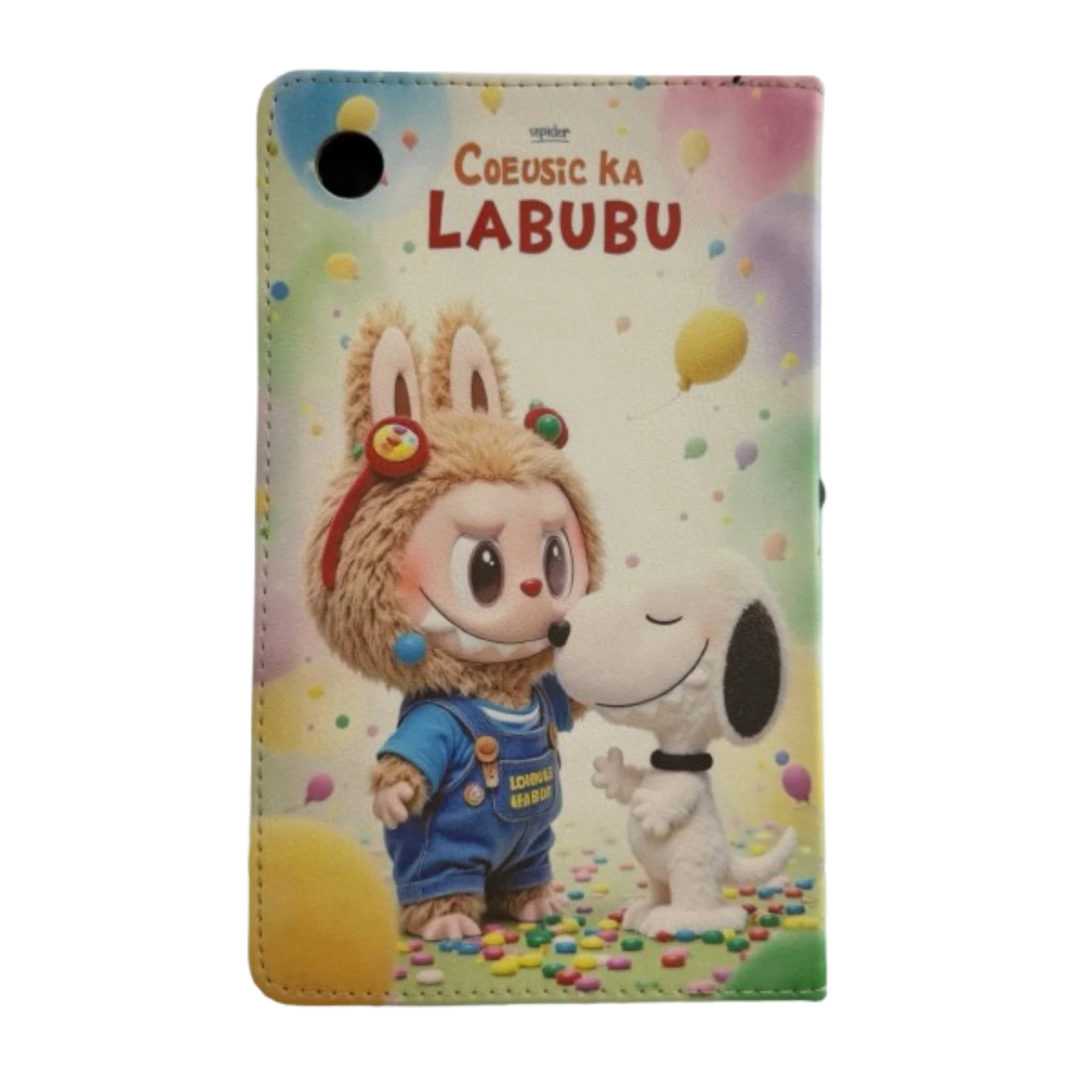 کیف کلاسوری تبلت سامسونگ مدل Galaxy Tab A9 / X115 طرح لبوبو و سگ