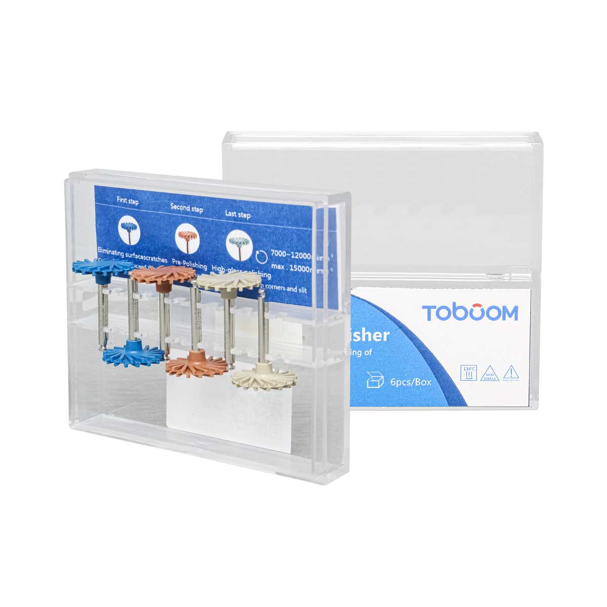 کیت دیسک خورشیدی رزین کامپوزیت 6 عددی Toboom – Rubber Polisher kit