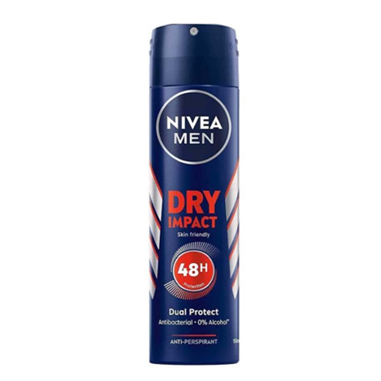 اسپری دئودرانت مردانه نیوآ Nivea مدل Dry Impact Anti Bacterial