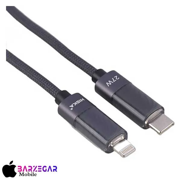 کابل تبدیل Type-C به لایتنینگ هیسکا مدل Hiska LX-821CL طول 1m
