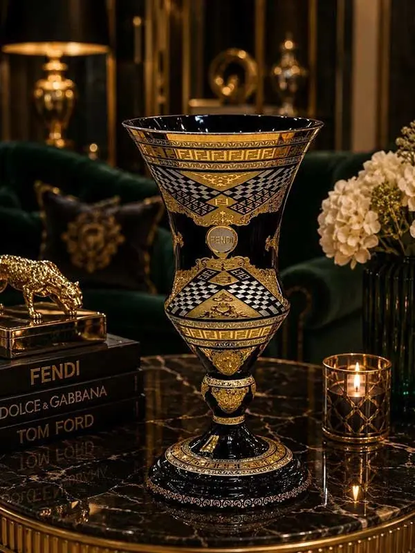 گلدان متوسط فندی مشکی کد ۳۱۵