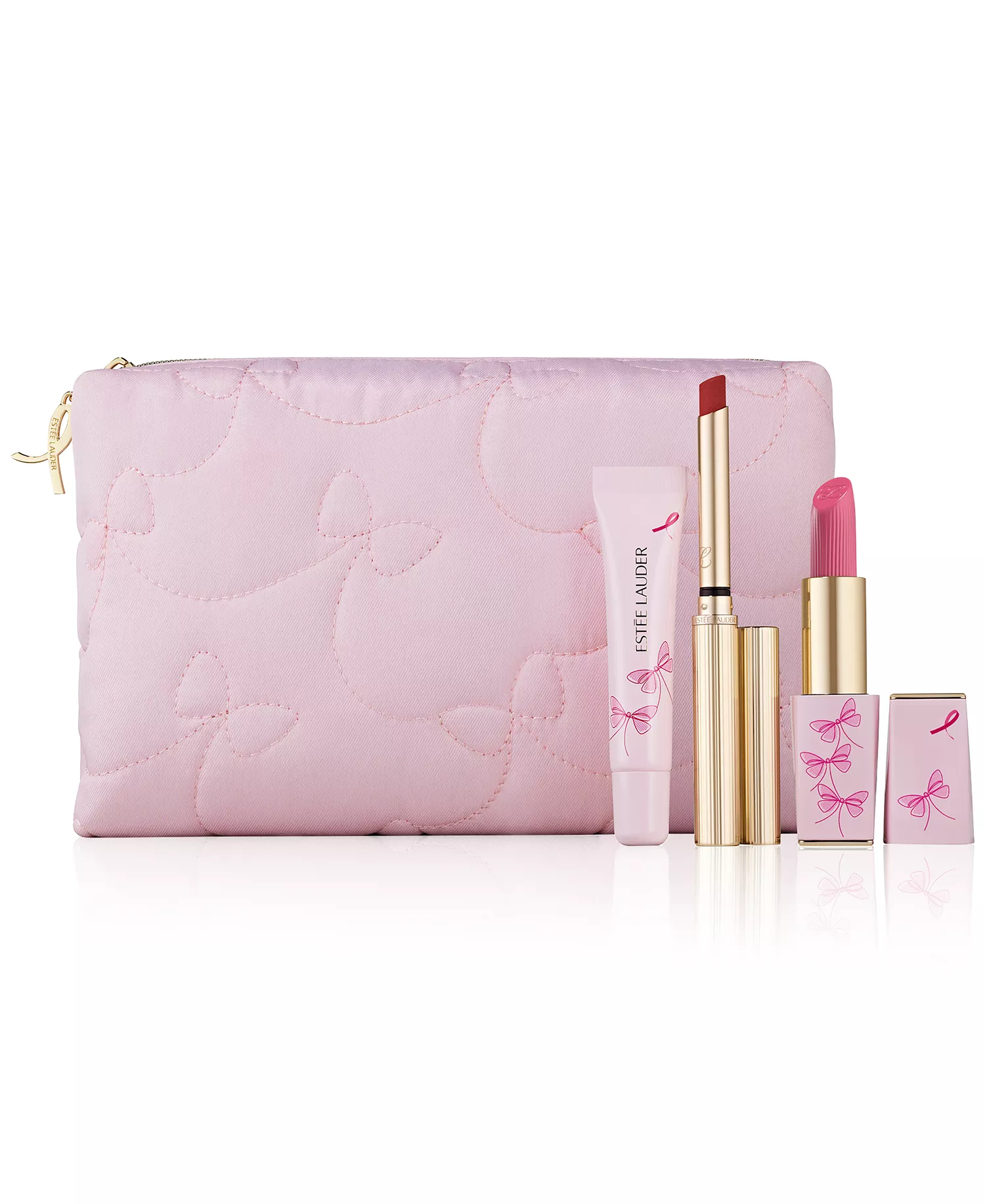 ست لب استی لادر | Estée Lauder 4 Pc Bouquet Of Strength Lipstick Lip Gloss Collection Set