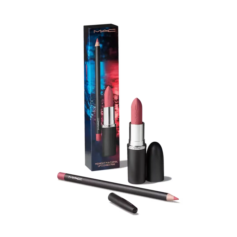 ست رژ لب و مداد لب مک | Nocturna Midnight Macximal Lip Combo - Pink MAC Lips