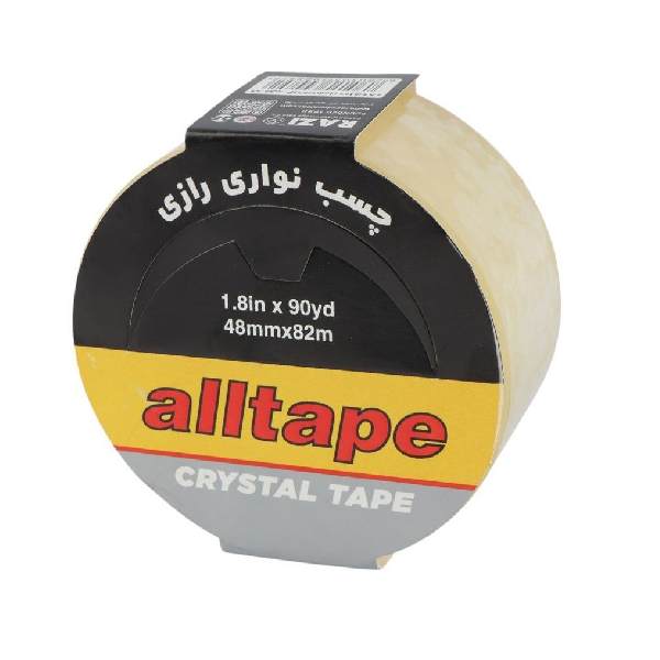 نوار چسب پهن 5 سانت شیشه ای alltop رازی- 90 یارد