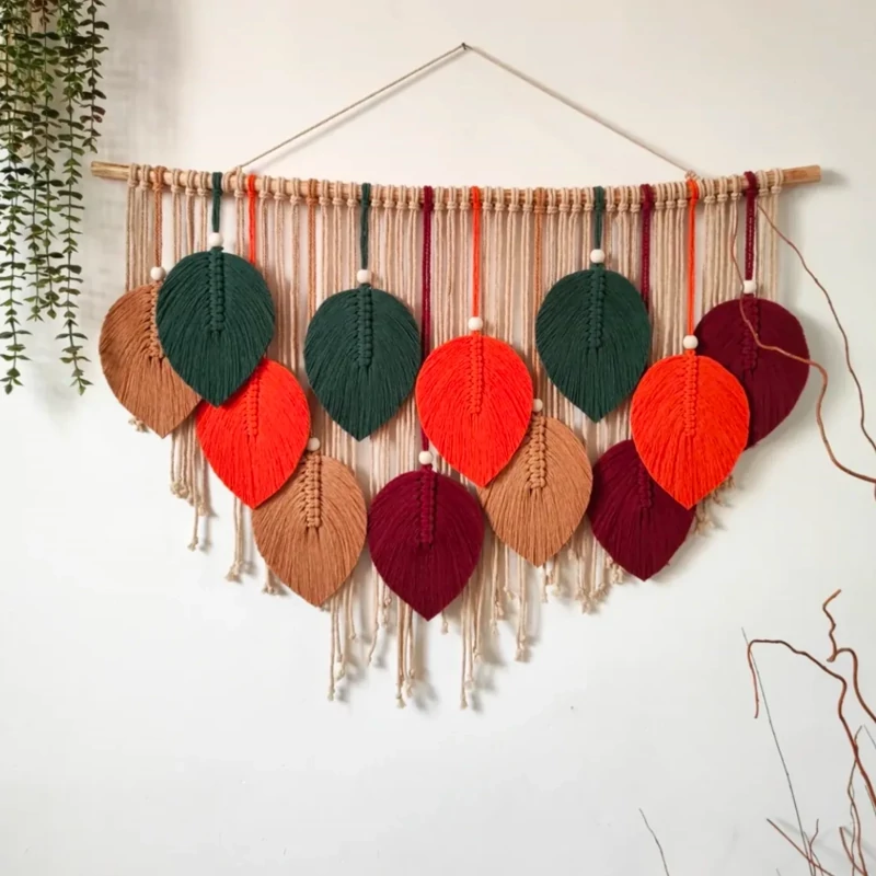 دیوارکوب برگ مکرومه بهاره ارت بیوتی