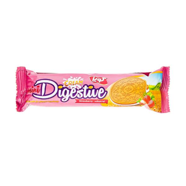 بیسکویت سبوس دار کرمدار توت فرنگی کوپا - 85 گرم