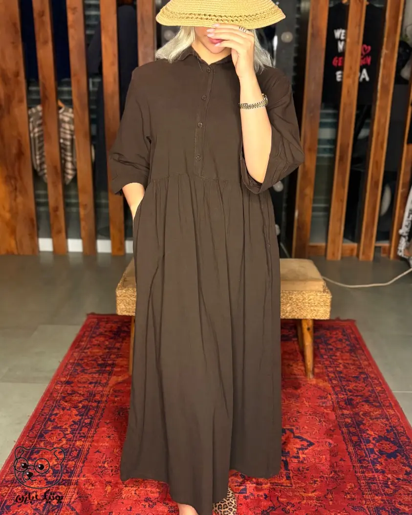 پیراهن کفتان لینن کد ۳۰۵۰
