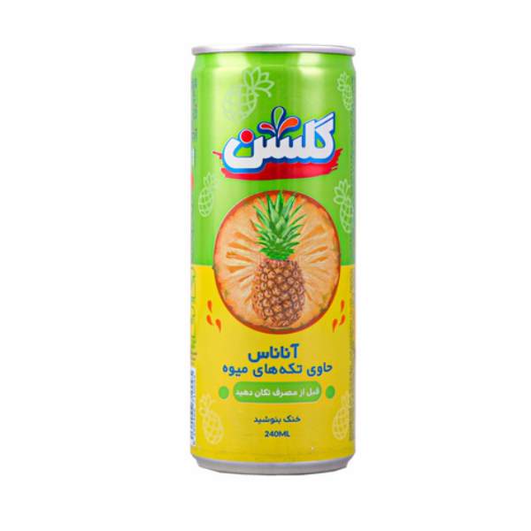 آبمیوه آناناس با تیکه میوه گلشن قوطی - 240 گرم