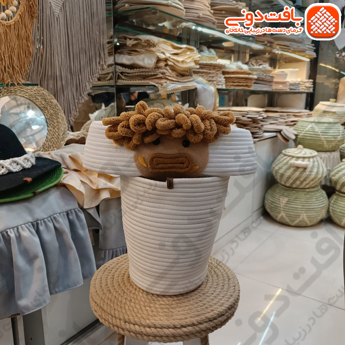 سطل و جا دستمال کاغذی قیطان کنفی کد 9614