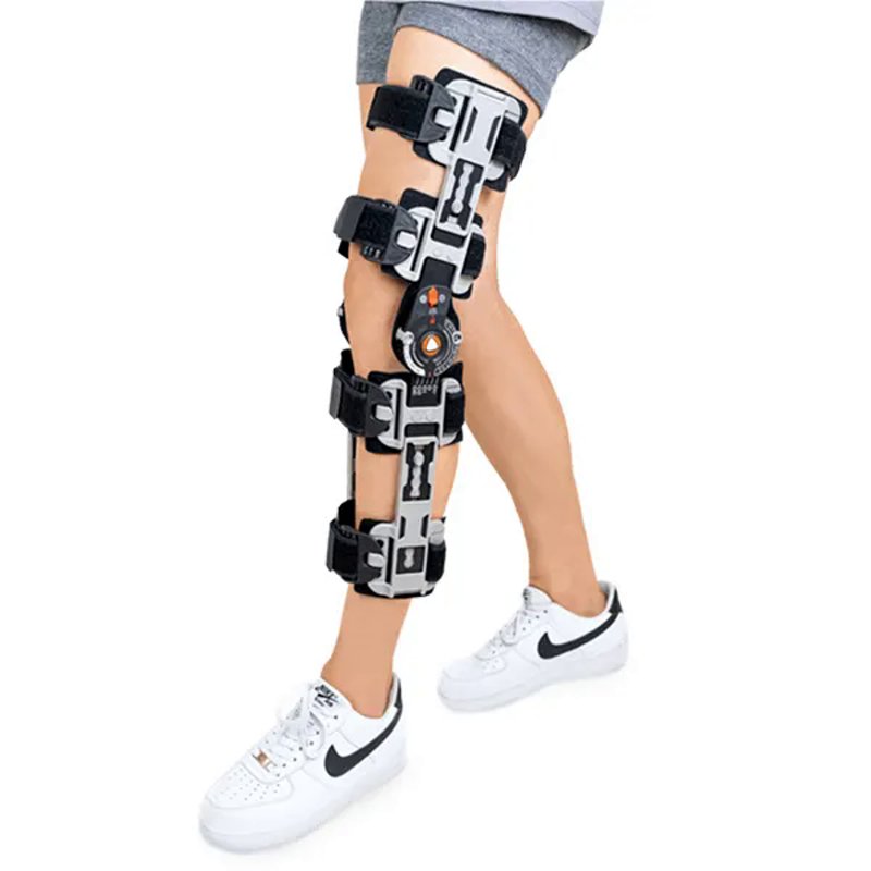زانوبند Post-Op اورتینو مدل Free Size با مفصل مدرج ROM و قابلیت تنظیم ارتفا