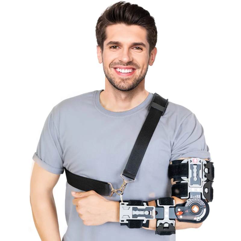 آرنج بند Post OP اورتینو با بریس مفصل مدرج ROM و قابلیت تنظیم ارتفاع