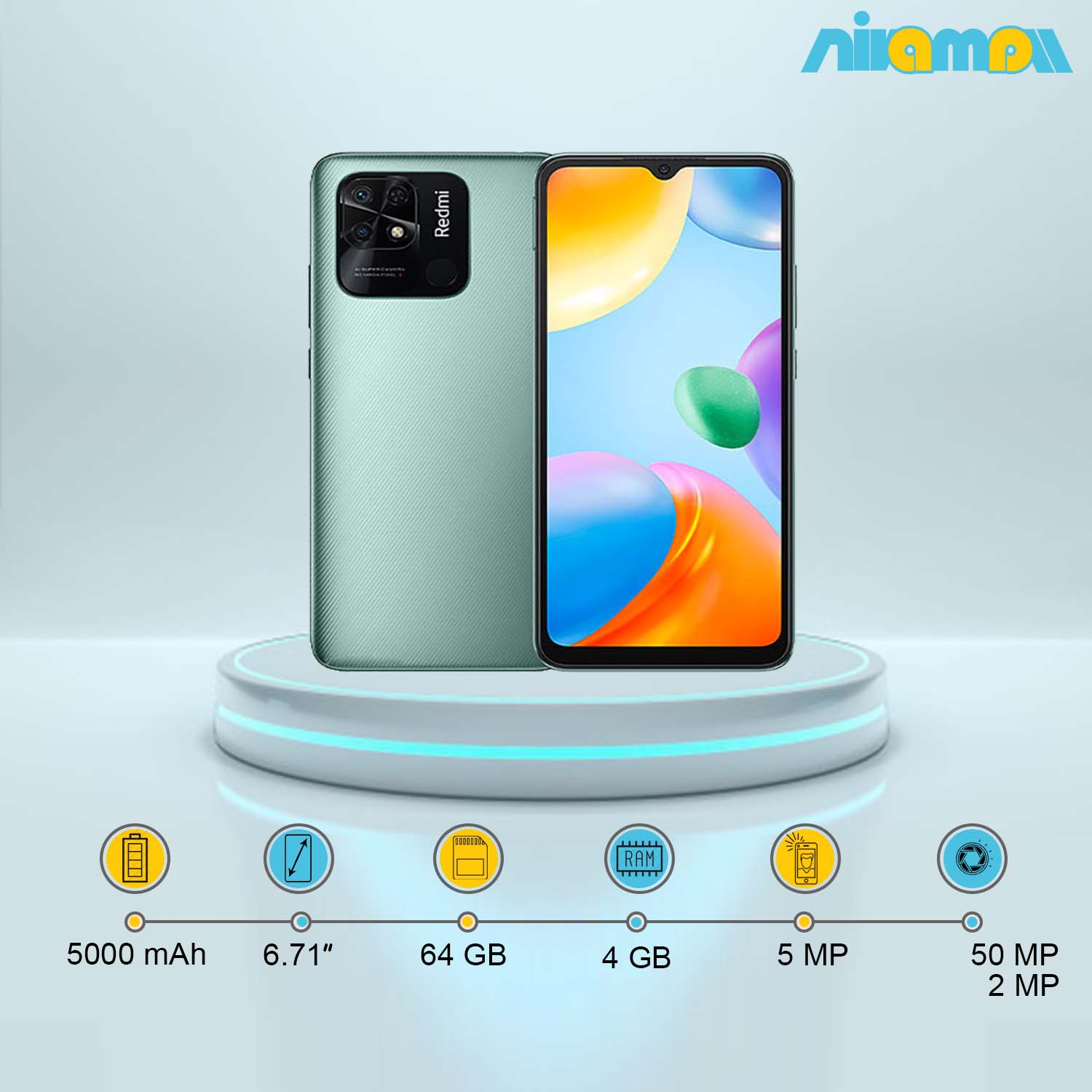 گوشی موبایل شیائومی مدل Redmi 10C دو سیم کارت ظرفیت 64گیگابایت و رم 4گیگابایت