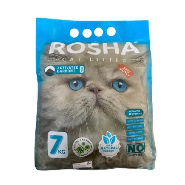 خاک گربه روشا (ROSHA) 50% کربن 7 کیلوگرم