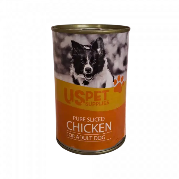 کنسرو نچرال سگ يو اس پت (US PET) طعم مرغ 400 گرم