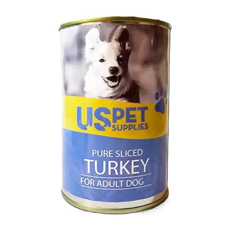 کنسرو نچرال سگ یو اس پت (US PET) طعم بوقلمون 400 گرم
