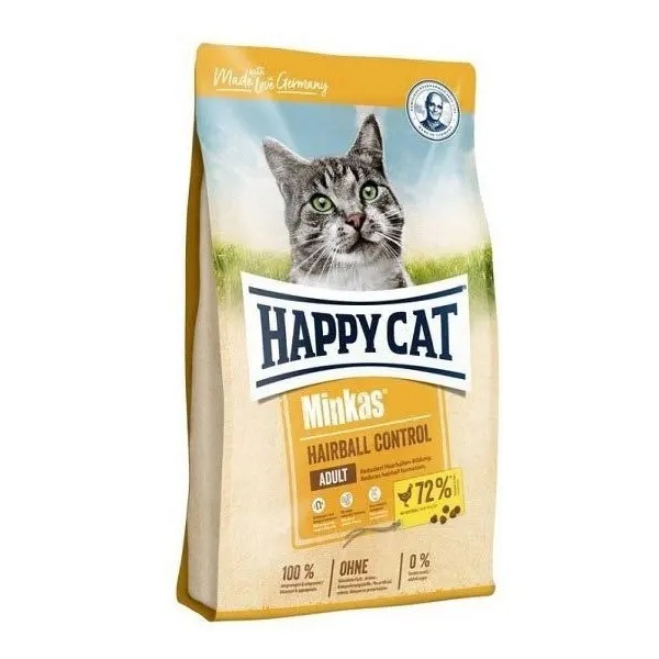 غذا خشک گربه هپی کت (HAPPY CAT) هيربال طعم مرغ نیم کیلوگرم فله