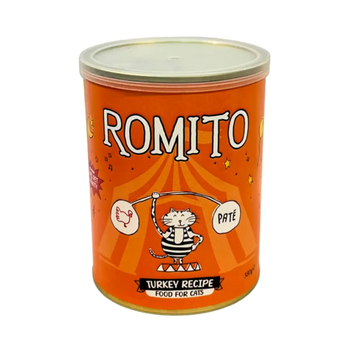 کنسرو پته گربه بالغ رومیتو (ROMITO) طعم بوقلمون 380 گرم