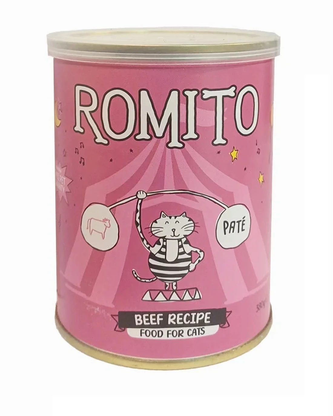 کنسرو پته گربه بالغ رومیتو (ROMITO) طعم گوشت گوساله 800 گرم