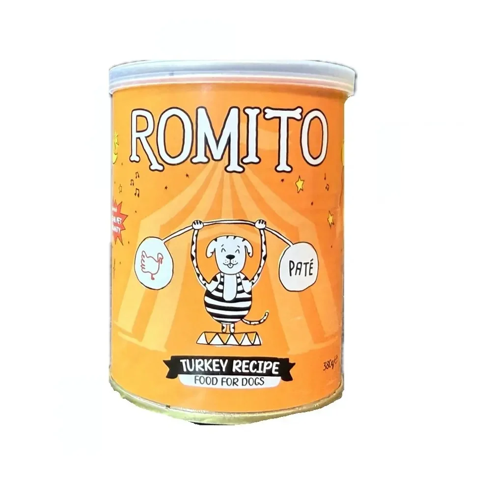 کنسرو پته سگ رومیتو (ROMITO) طعم بوقلمون 380 گرم