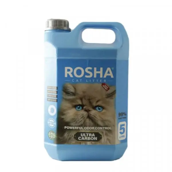 خاک گربه روشا (ROSHA) 100% کربن گالنی 5 کیلوگرم