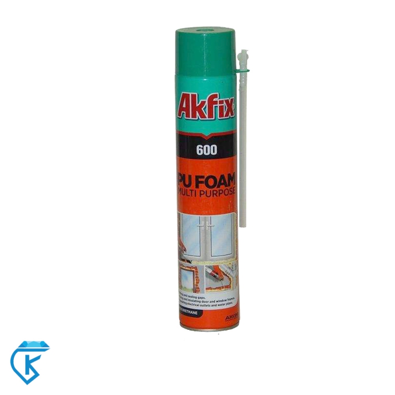 اسپری فوم پلی اورتان آکفیکس Akfix مدل MULTI PURPOSE حجم 750 میلی لیتر